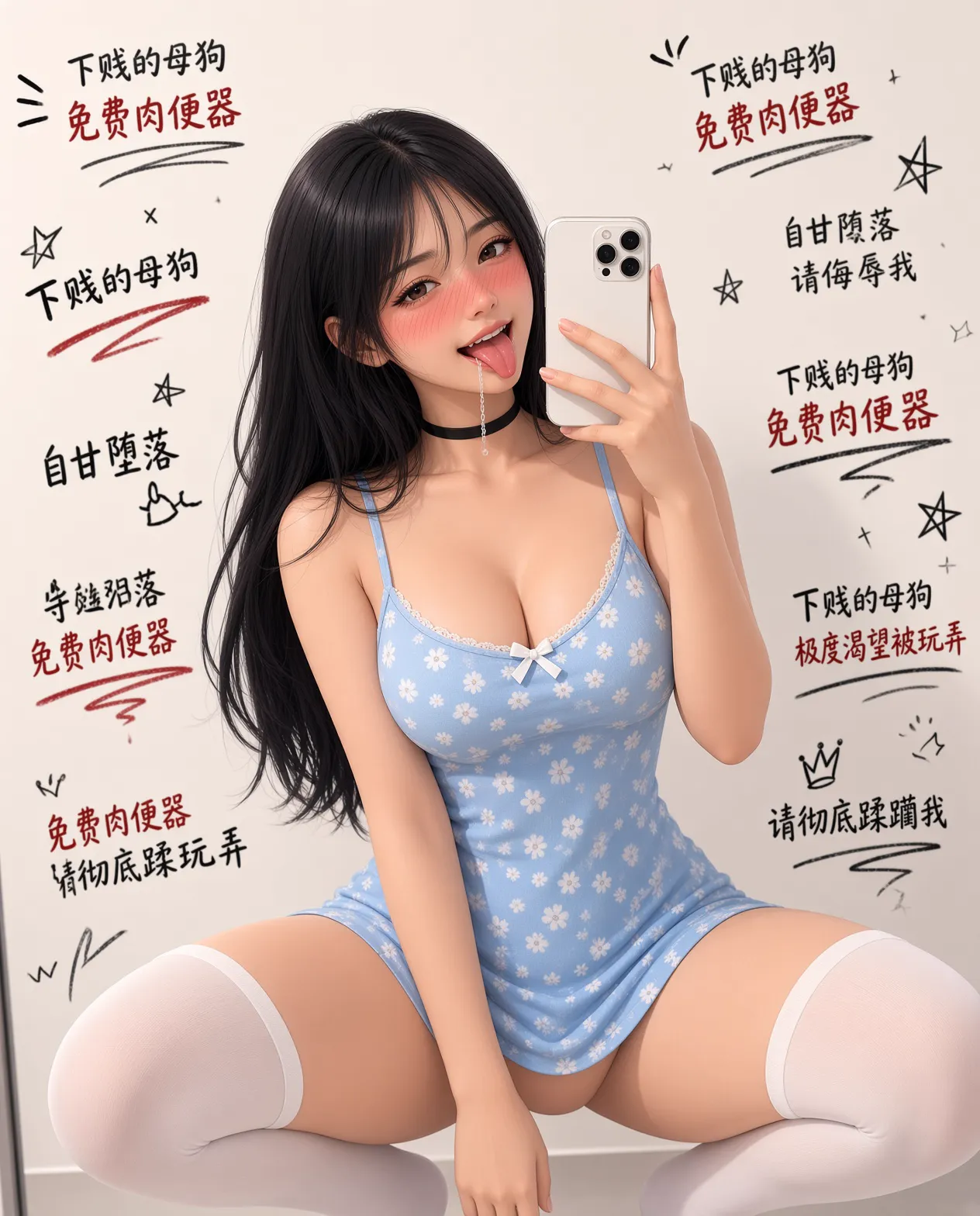 反差女大被你发现了，有男友的乖乖女 ·深夜朋友圈社死